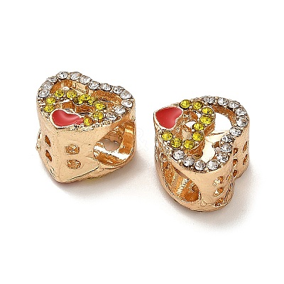 Alloy Enamel European Beads FIND-Q115-10G-1
