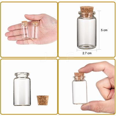 Glass Jar Glass Bottles X-AJEW-H004-4-1