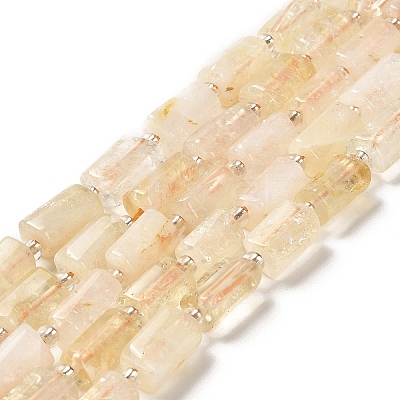 Heated Natural Citrine Beads Strands G-N327-06-16-1