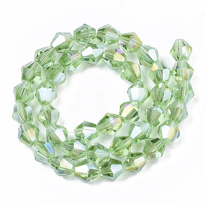 Electroplate Glass Beads Strands EGLA-Q118-8mm-B29-1