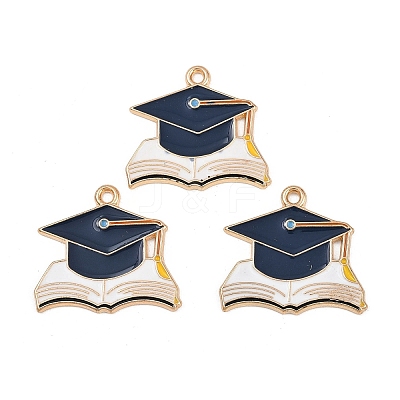Graduation Season Alloy Enamel Pendants ENAM-V002-01C-KCG-1