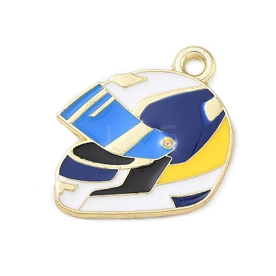 Racing Car Theme Alloy Enamel Pendants AL-CBA4666-03J-1