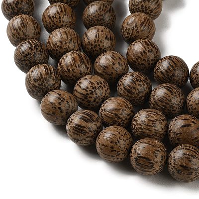 Natural Coconut Wood Beaded Strands COCB-P002-10B-1