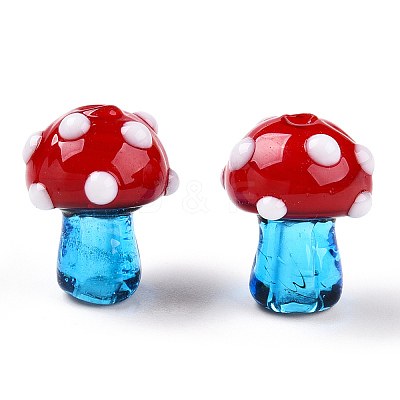 Handmade Lampwork Beads Strands X-LAMP-N024-09D-1