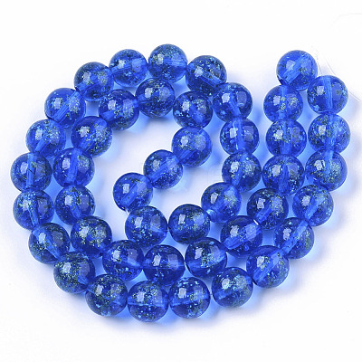 Handmade Gold Sand Lampwork Beads Strands LAMP-T007-06E-1