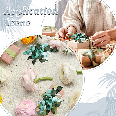 16Pcs Flower Polyester Ornament DIY-HY0003-34C-1