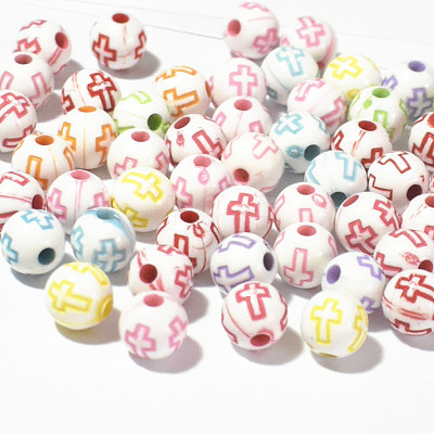 Plating Acrylic Beads RELI-PW0001-090A-1