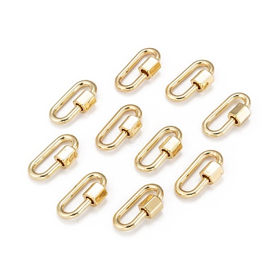 Brass Screw Carabiner Lock Charms KK-T047-08-1