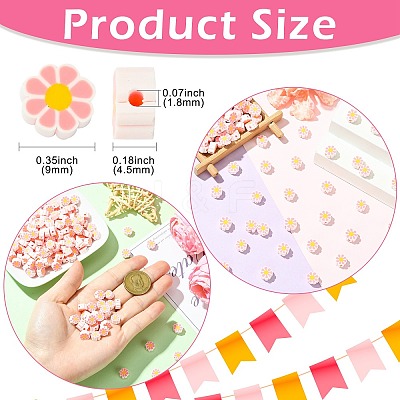 200Pcs Handmade Polymer Clay Beads PORC-CJ0002-10-1