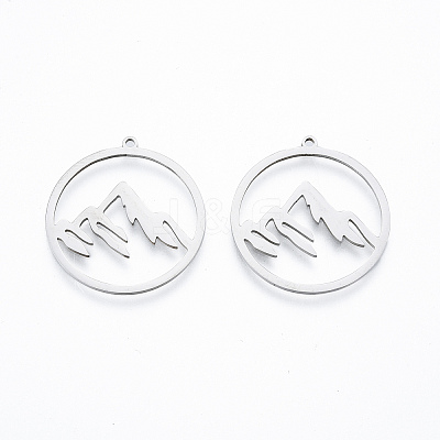Non-Tarnish 304 Stainless Steel Pendants A-STAS-N090-LA911-1-1
