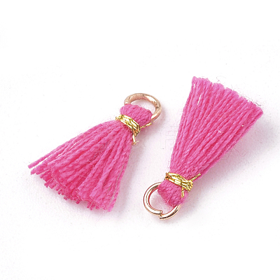 Polycotton(Polyester Cotton) Tassel Pendant Decorations X-FIND-S281-19-1
