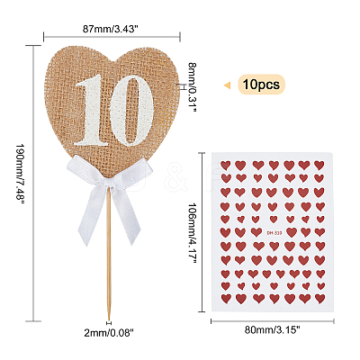Natural Jute with Polyester Floral Picks AJEW-GA0003-29-1