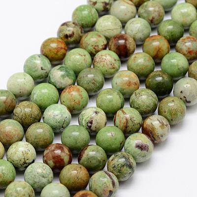 Natural Green Opal Beads Strands G-K209-04B-10mm-1