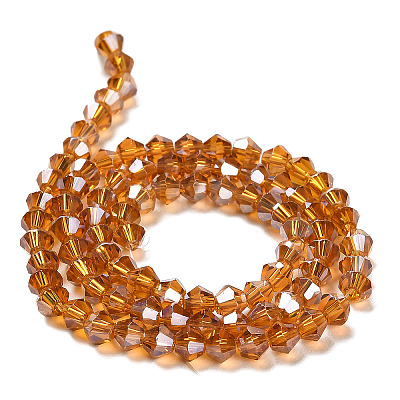 Transparent Electroplate Glass Beads Strands EGLA-A039-T4mm-B28-1