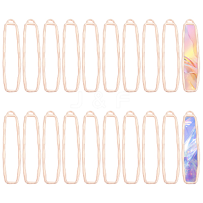 20Pcs Alloy Open Back Bezel Big Pendants FIND-CA0008-87RG-1
