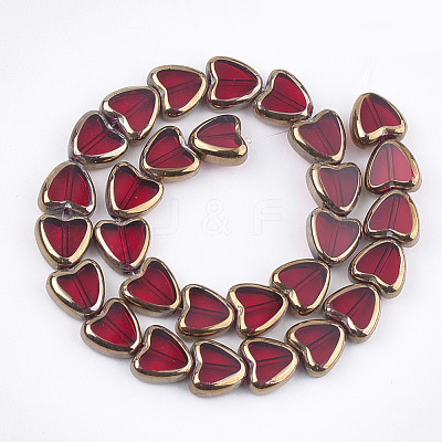 Electroplate Glass Beads Strands EGLA-S188-09E-1