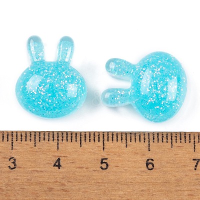 Transparent Epoxy Resin Bunny Decoden Cabochons CRES-P035-03E-1