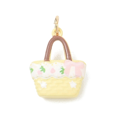 Brass Enamel Pendants KK-CBA1122-01G-07-1