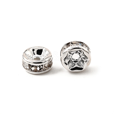 Brass Rhinestone Spacer Beads X-RB-A014-Z6mm-01S-NF-1