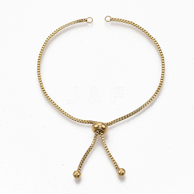 Adjustable 304 Stainless Steel Slider Bracelets Making STAS-T050-031G-1