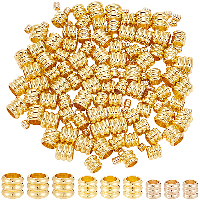 120Pcs 3 Styles Brass Beads KK-SP0002-64-1