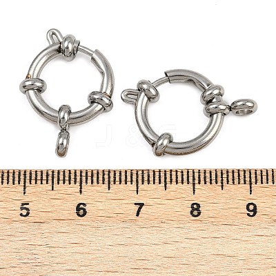 304 Stainless Steel Spring Ring Clasps STAS-B095-02P-03-1