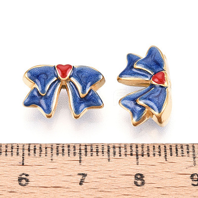 Ion Plating(IP) 304 Stainless Steel Enamel Beads STAS-N114-23D-G-1