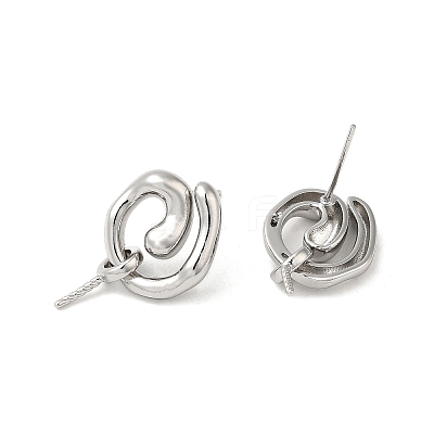 Vortex Brass Stud Earring Findings KK-M270-30P-1