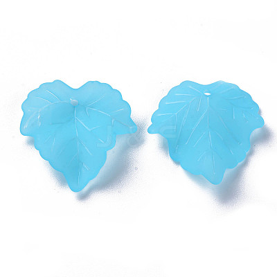 Autumn Theme Transparent Frosted Acrylic Pendants PAF002Y-27-1
