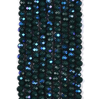 Electroplate Opaque Solid Color Glass Beads Strands LS-EGLA-A044-P3mm-L12-1