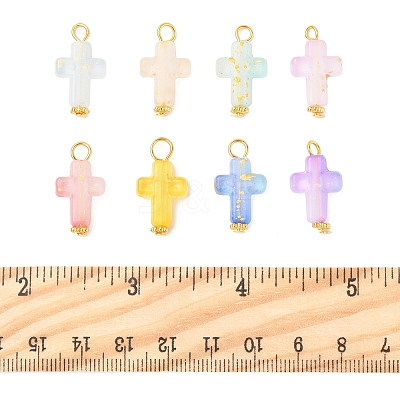 100Pcs Acrylic Pendant PALLOY-FS00039-02-1