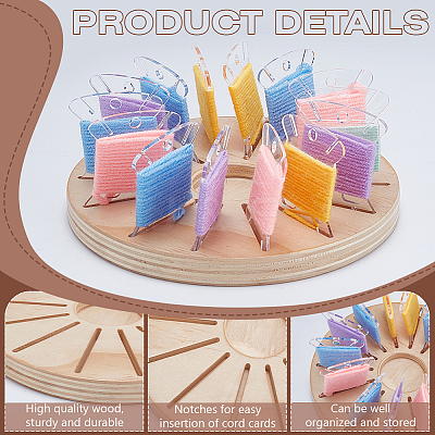 Wooden Bobbin Storage Holders DIY-WH0622-249-1