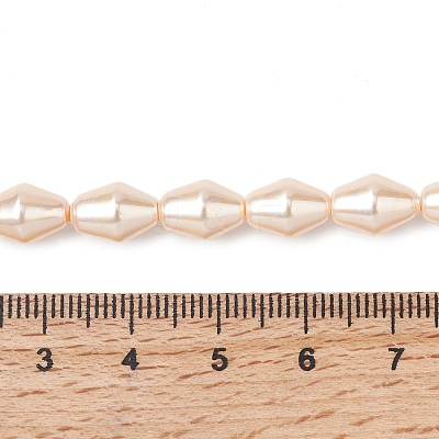 Electroplate Opaque Glass Imitation Pearl Bead Strands EGLA-H113-05B-1