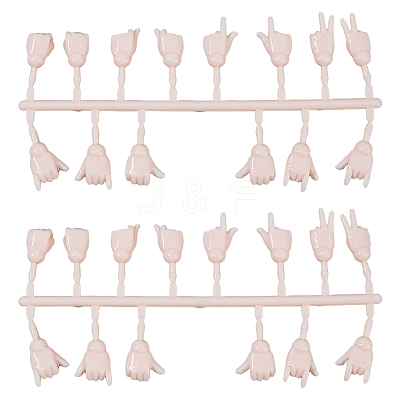2 Sets Plastic Palm Model DIY-DC0004-35A-1