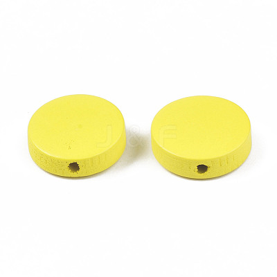 Painted Natural Poplar Wood Beads WOOD-S045-063B-08-1