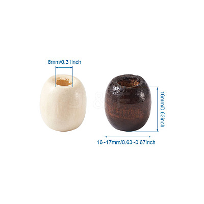 Natural Wood Beads WOOD-CD001-03-LF-1