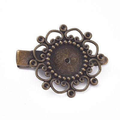 Hair Accessories Iron Alligator Hair Clip Findings IFIN-L035-01AB-NF-1