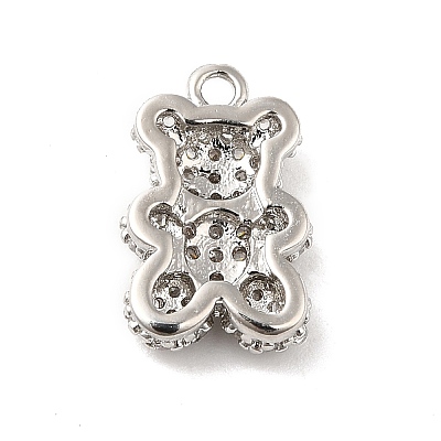 Brass Micro Pave Cubic Zirconia Pendants KK-Q772-05P-1