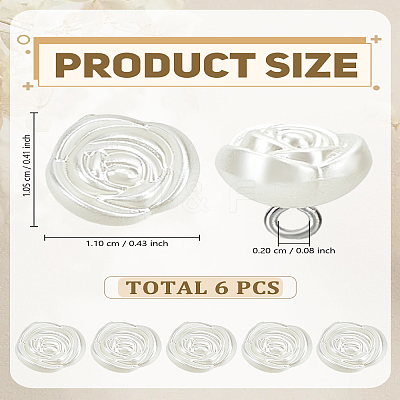 40Pcs Plastic Imitation Pearl Shank Buttons BUTT-LP0001-60-1