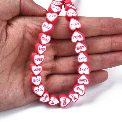 Handmade Polymer Clay Beads Strands CLAY-T020-07-1