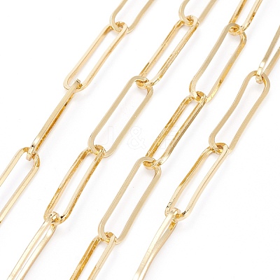 Soldered Brass Paperclip Chains CHC-G005-12G-1