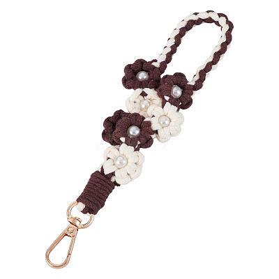 Hand-woven Flower Pendant Decorations KEYC-TAC0009-02KCG-08-1