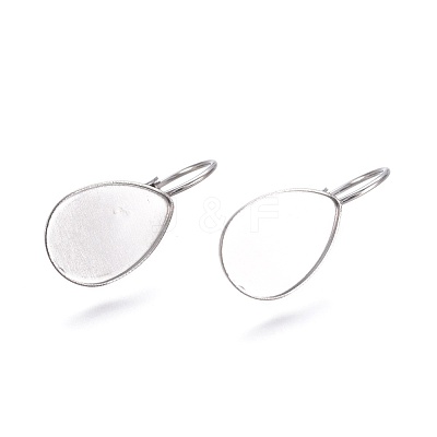 Non-Tarnish 304 Stainless Steel Leverback Earring Findings X-STAS-E474-07P-1