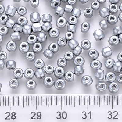 8/0 Baking Paint Glass Round Seed Beads SEED-S036-01B-14-1