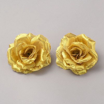 20Pcs Polyester Artificial Flower Head AJEW-LP0001-25-1