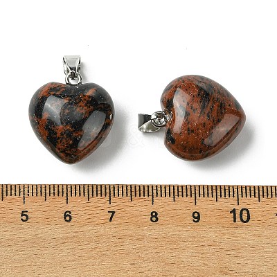 Natural Mahogany Obsidian Pendants G-F820-10A-05-1