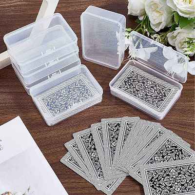 Plastic Card Storage Boxes with Hinged Lids CON-WH20010-05A-1
