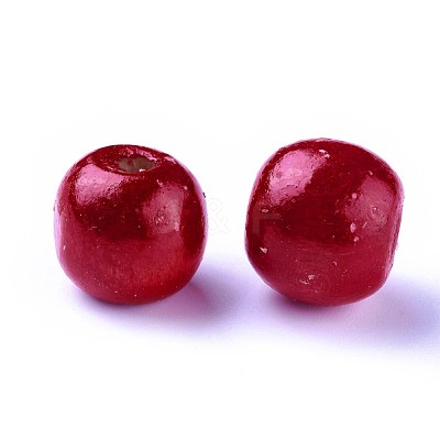 Dyed Natural Wood Beads WOOD-Q006-14mm-01-LF-1