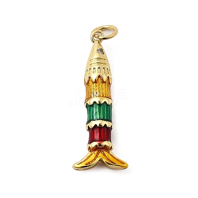 Rack Plating Brass Pendants KK-A268-23G-1