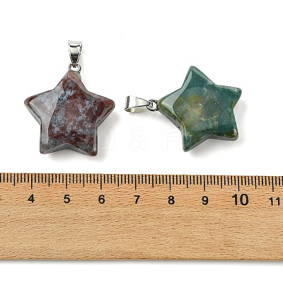 Natural Indian Agate Pendants GG-K002-10U-1